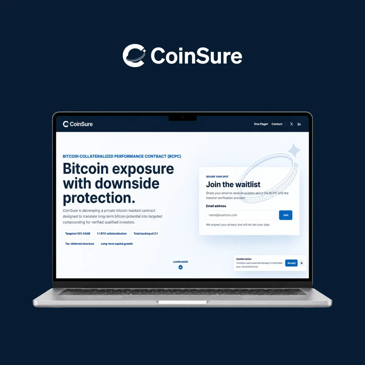 Coinsure strategy, brand, and website portfolio cover