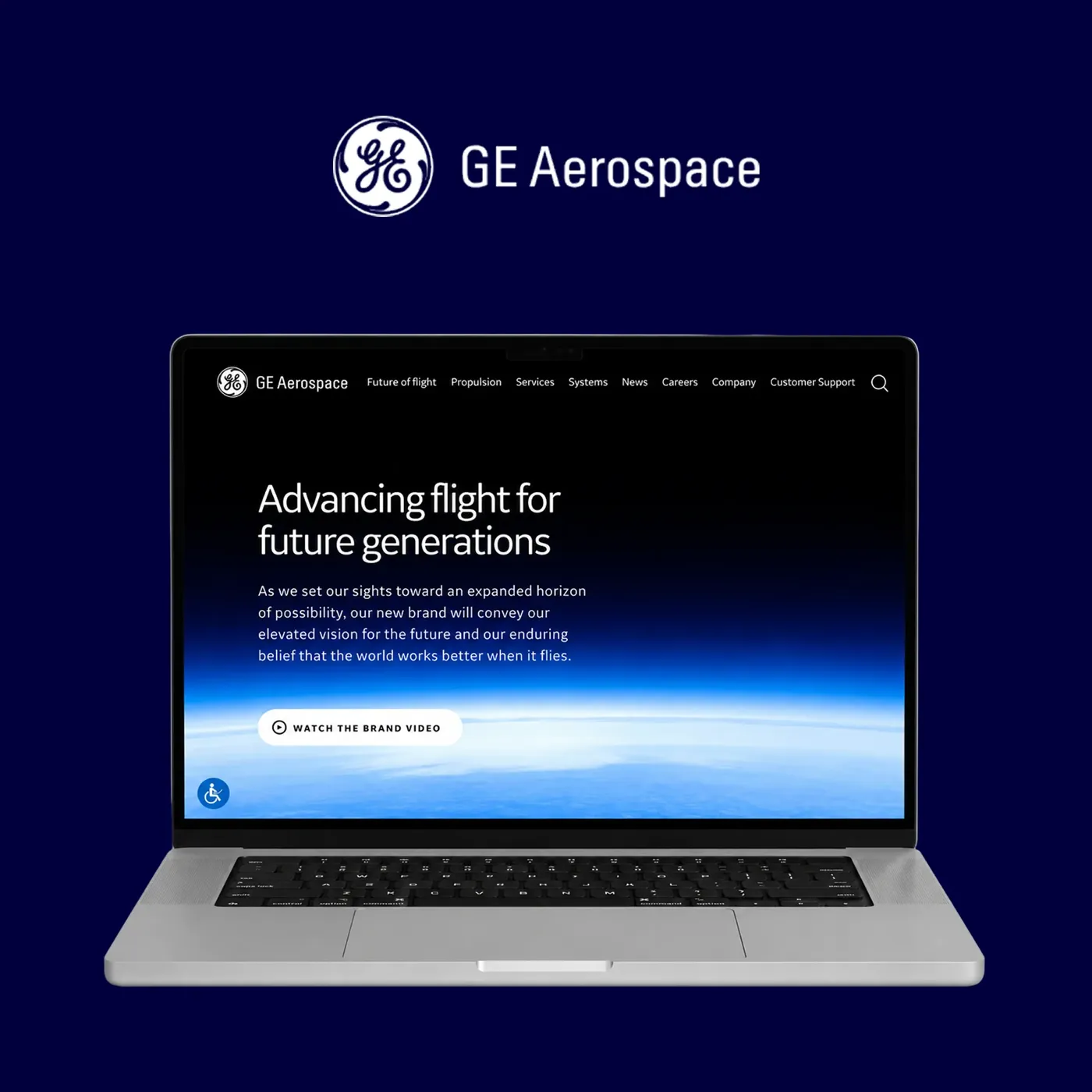 GE Aerospace rebrand and website redesign portfolio cover
